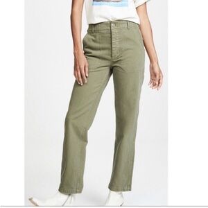 Re/Done 50s military trousers Green Utility‎ Pants Sz 26